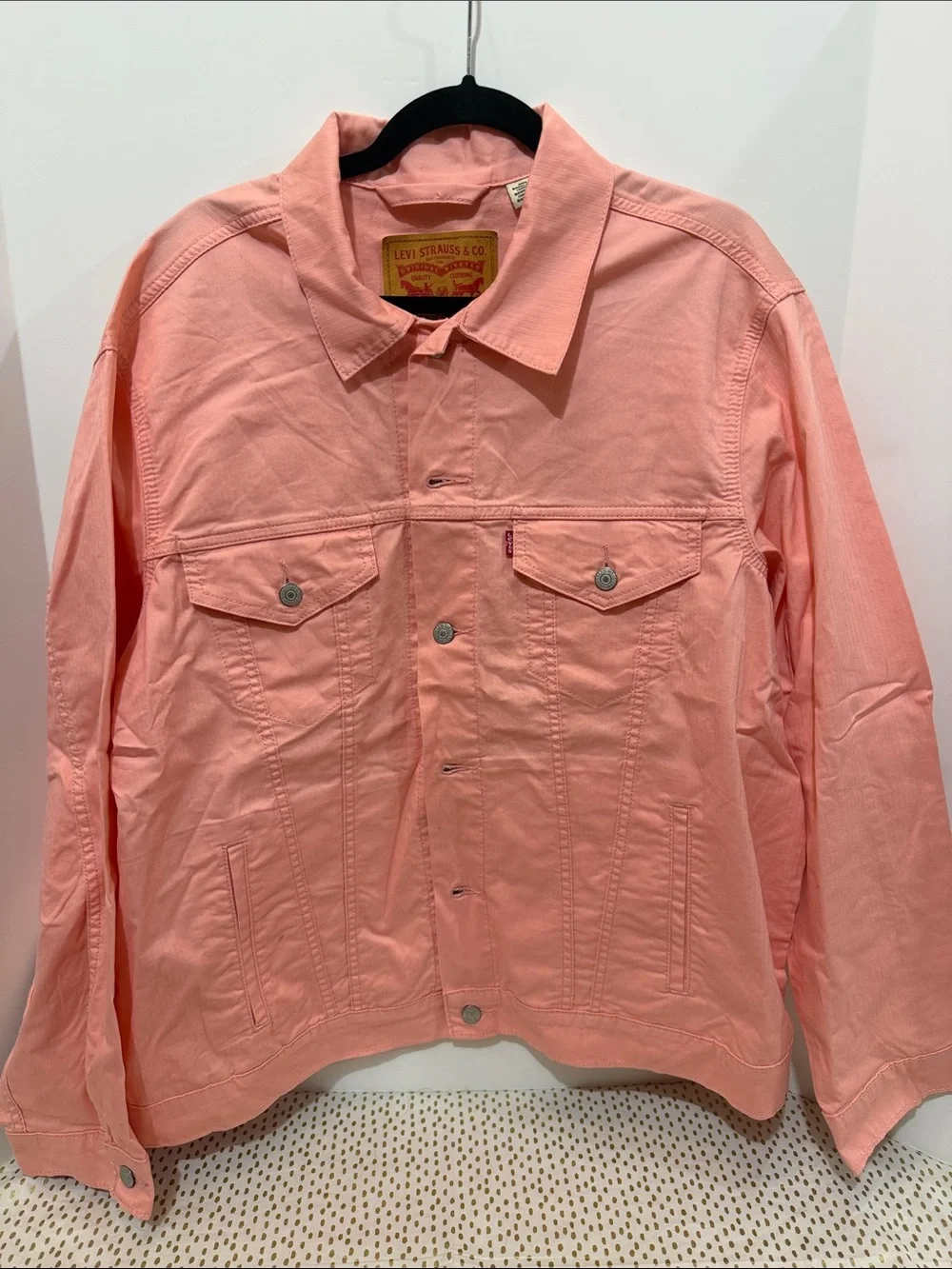 Levi's Coral Pink Denim Jacket